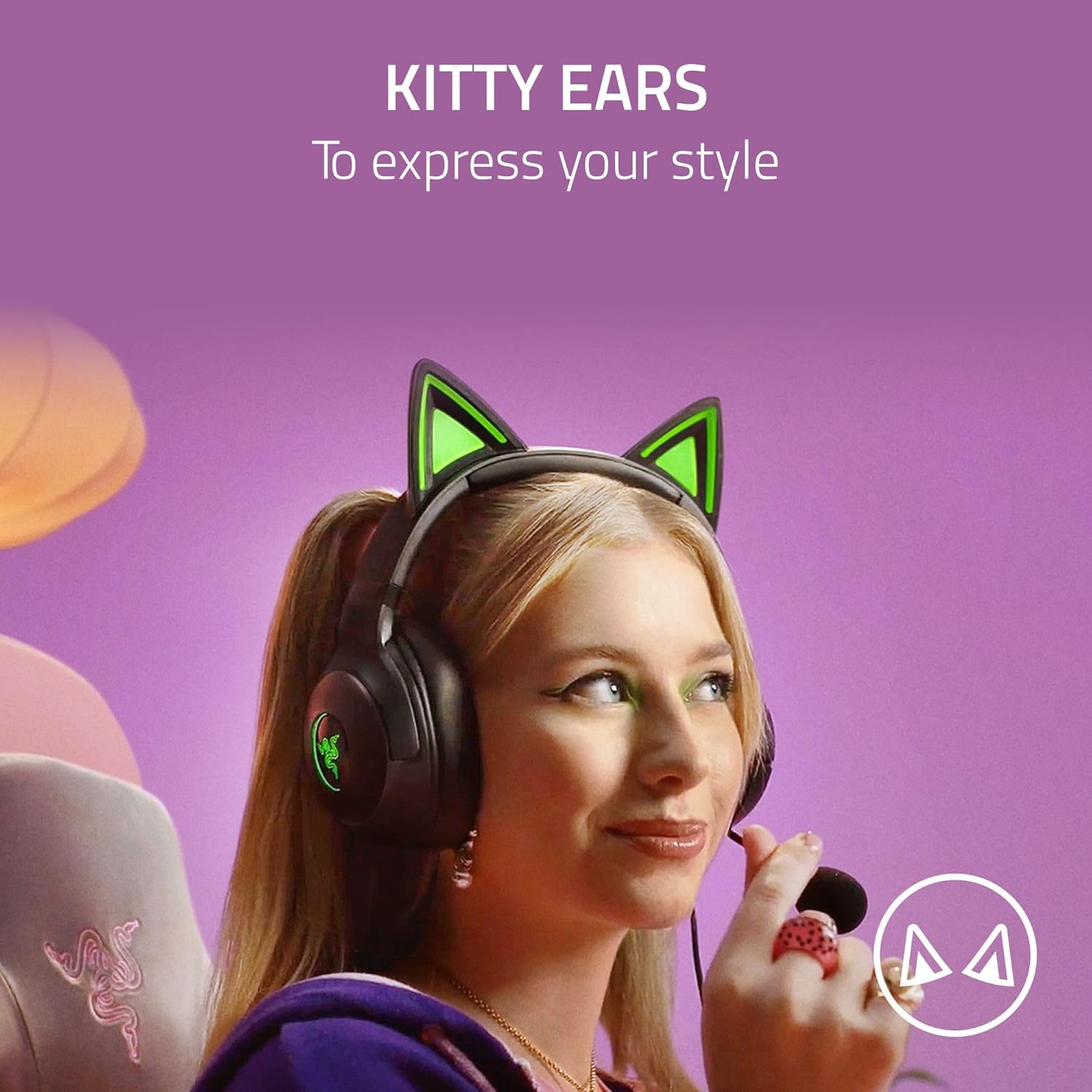 Detalle de Razer Kraken Kitty V2 Wired RGB Headset with Kitty Ears review