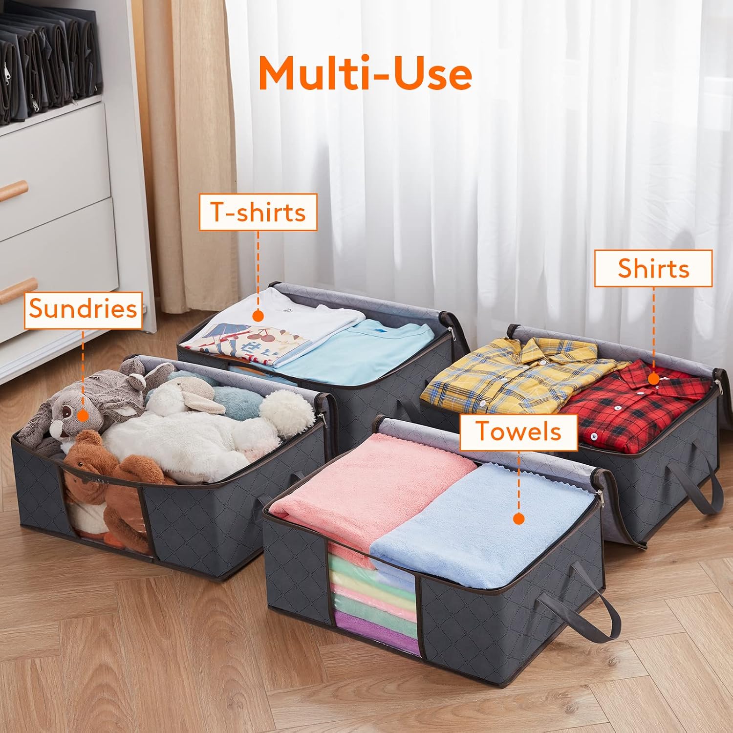Detalle 2 de Lifewit Clothes Storage Bags 6-Pack