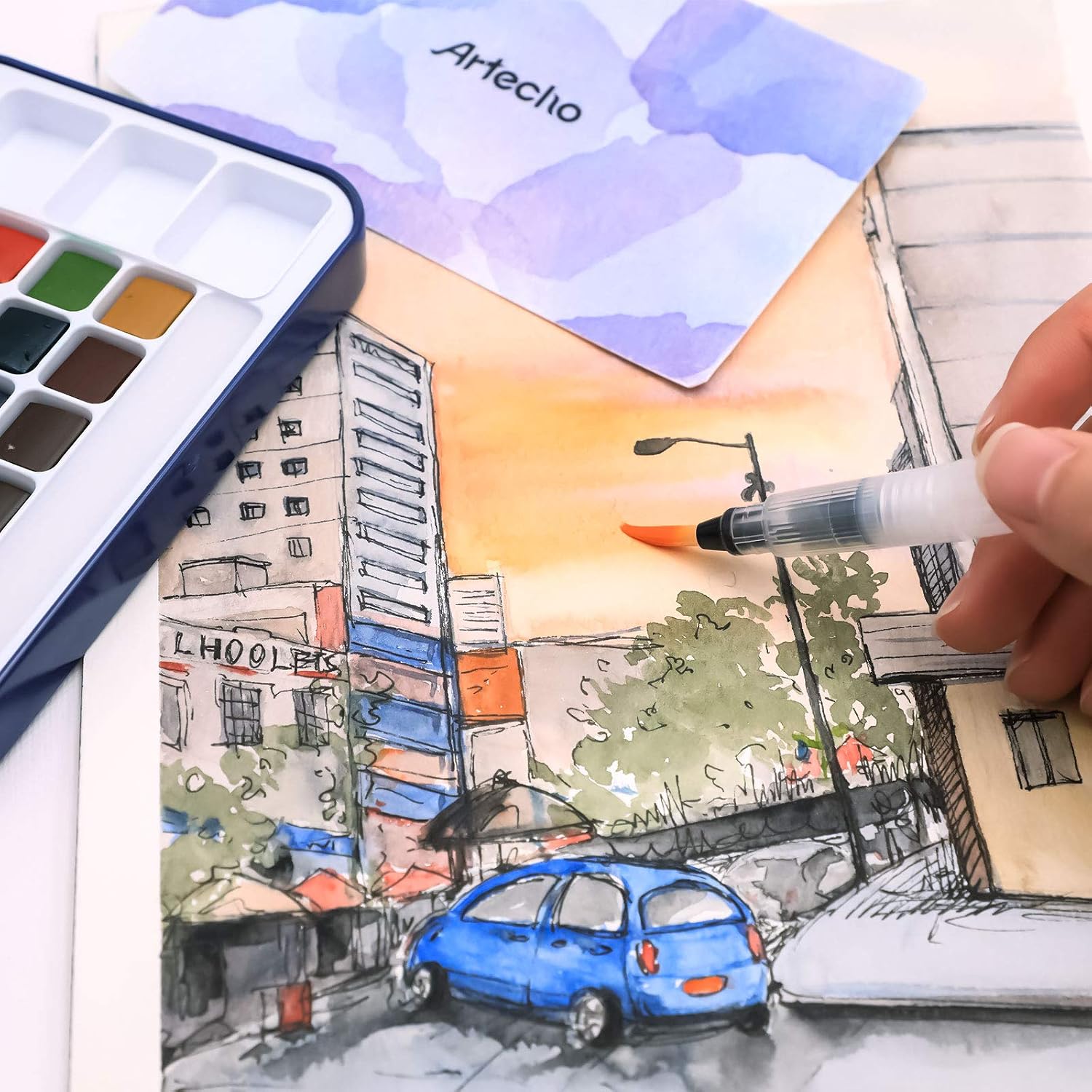Thumbnail 4 de Artecho Aquarellfarben Set 18 Basic Farben