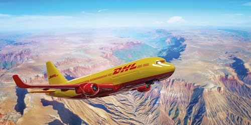 Detalle de SIKU 1702 DHL Avion cargo – Modèle réduit avec chariot et accessoires
