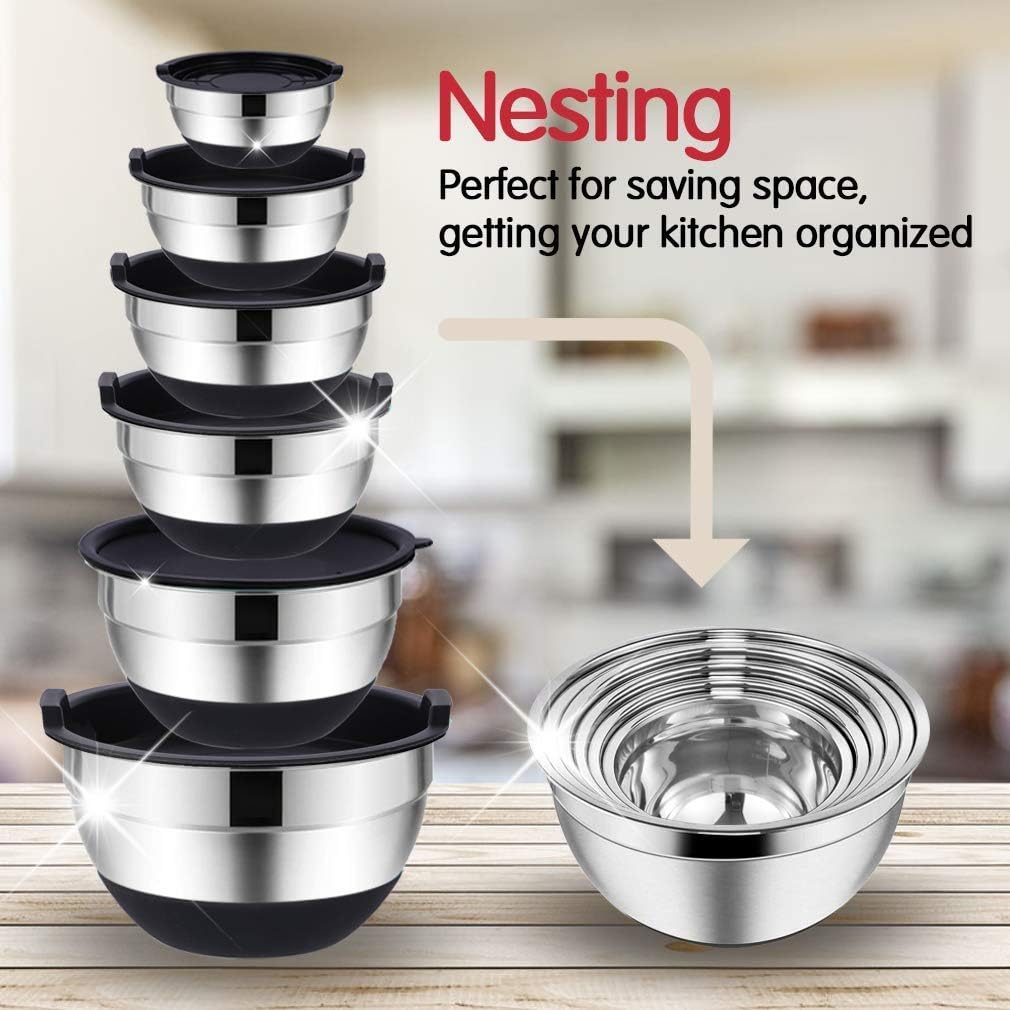 Detalle de Rottay Mixing Bowls Set 20PCS, 1QT Bowls 🥣