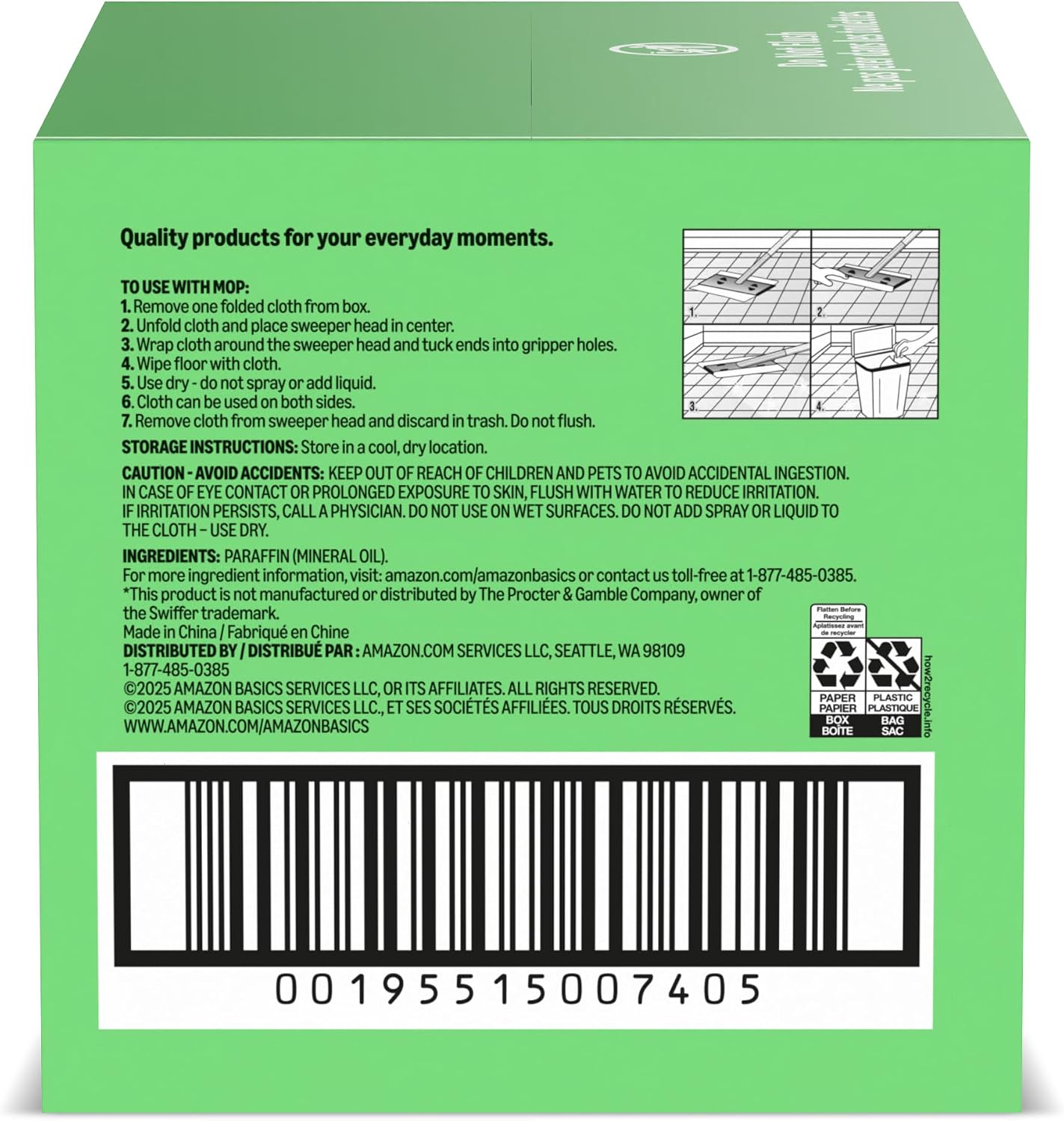 Thumbnail 5 de Amazon Basics Dry Sweeping Cloths, 64 Count