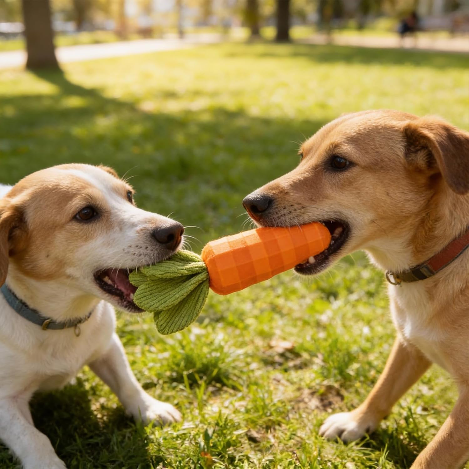 Detalle de Nidoul Carrot Dog Toys: Indestructible Rubber Toy for Aggressive Chewers (Medium to Large Dogs)