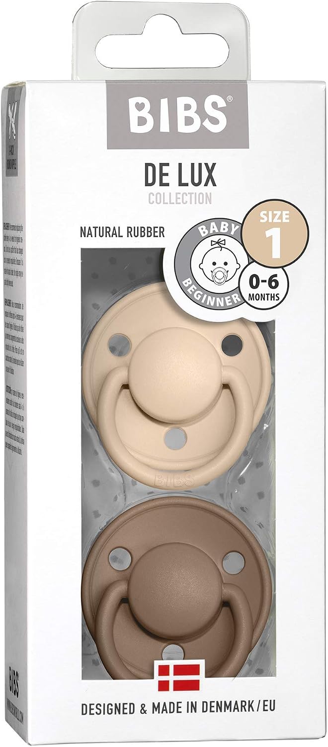 Detalle de BIBS De Lux Soother 2-Pack Pacifier Vanilla Oak