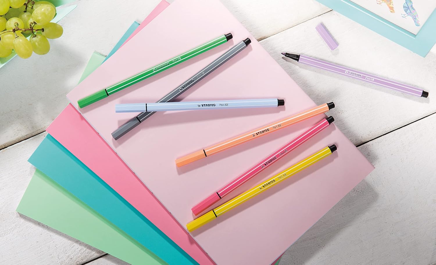 Detalle de STABILO Premium-Filzstift Pen 68 Pastellove Set – 15er Pack