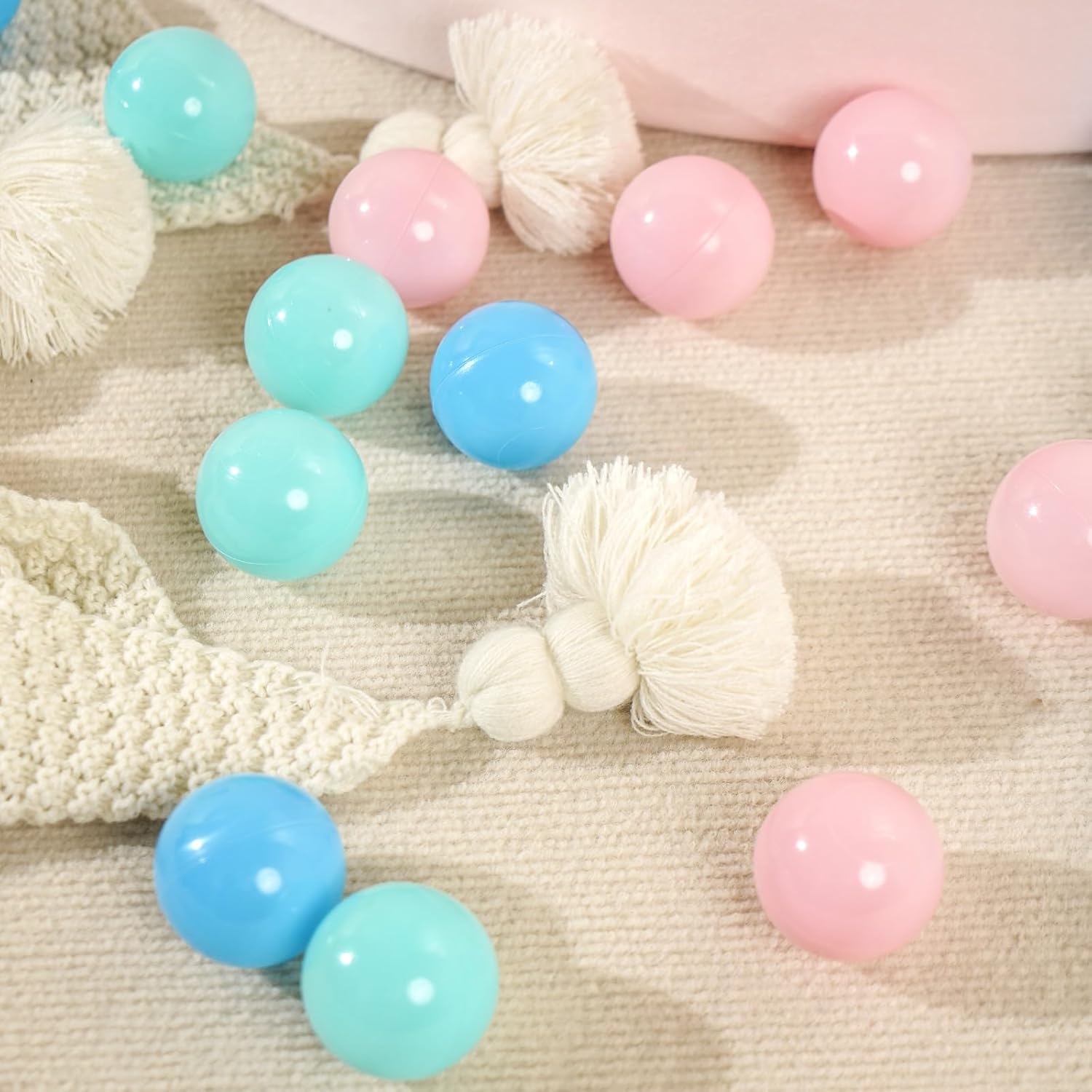 Detalle de Heopeis Ball Pit Balls Pack of 100/200/500 – Star and Round Set, BPA Free & Non-Toxic (2.2 in) for Toddlers