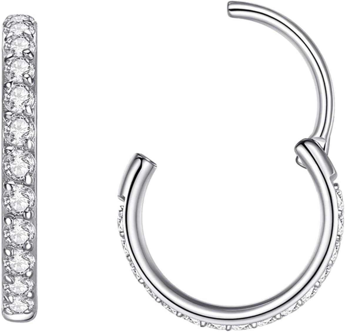 Detalle de Popuhoops Nasenring 0,8 mm Ø7 mm Zirkonia