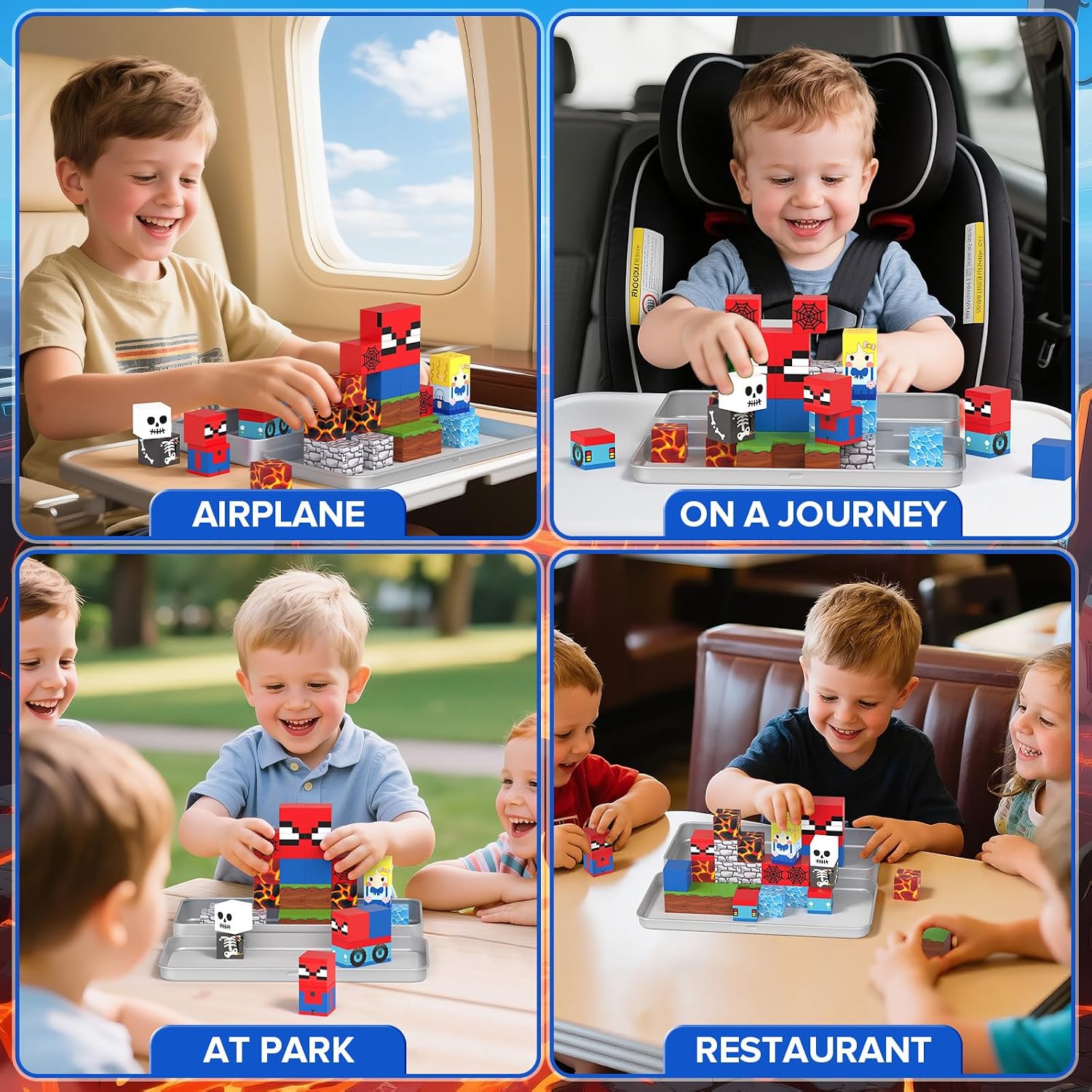 Detalle 2 de HtZestToysiop Magnetic Building Blocks, 35 Pieces