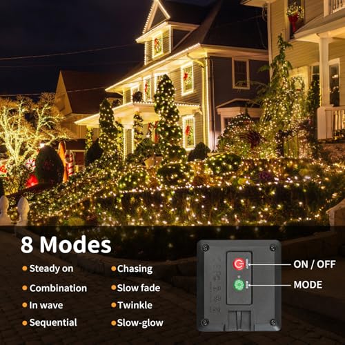 Thumbnail 2 de Hoteril Guirnalda de Luces Solares LED Exterior 51 m – 150 LEDs (3×17 m), IP65, 8 modos con memoria