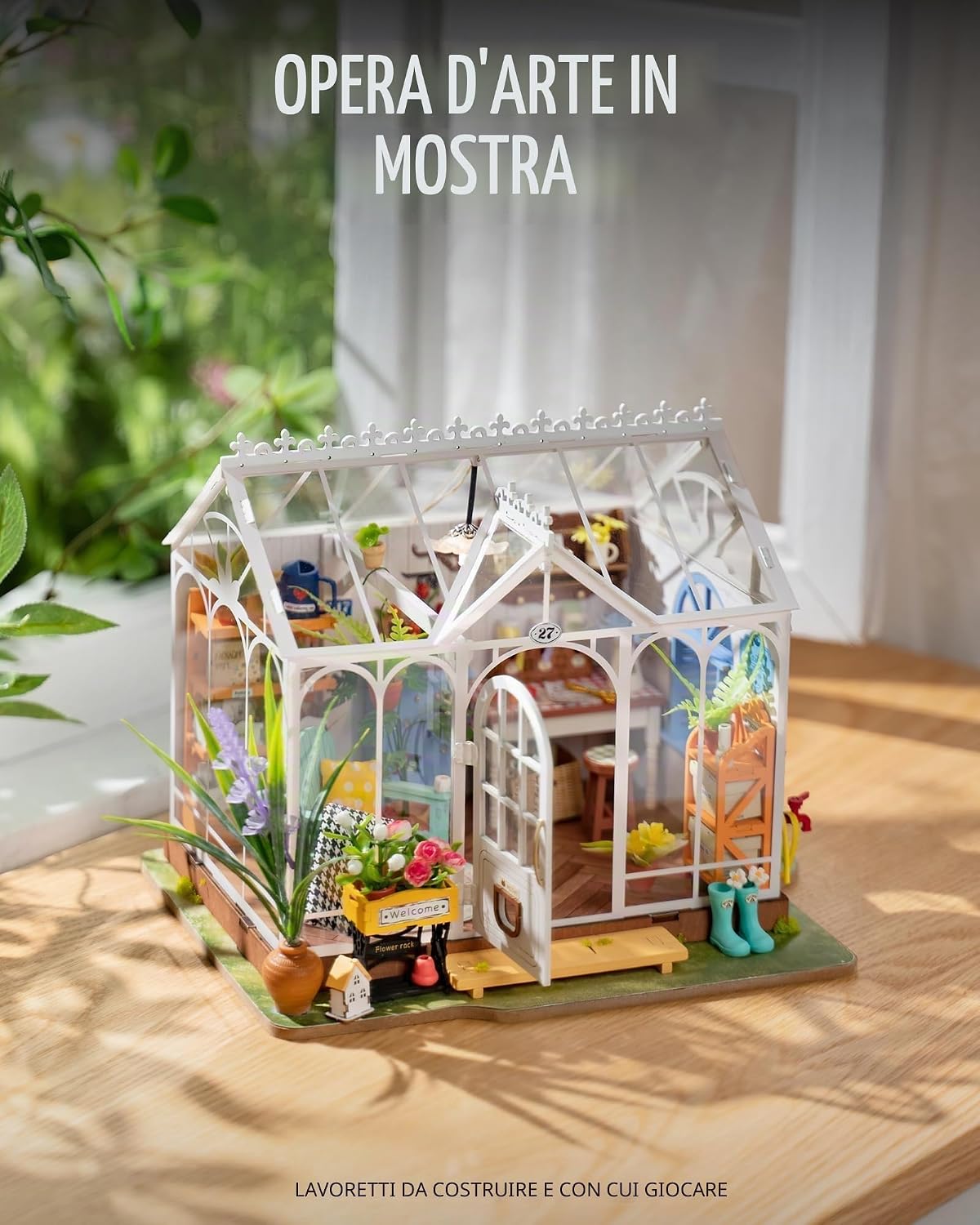 Detalle de ROWOOD Kit Casa Delle Bambole – Casa Da Giardino in Legno, 1:20, DIY, Regalo Creativo