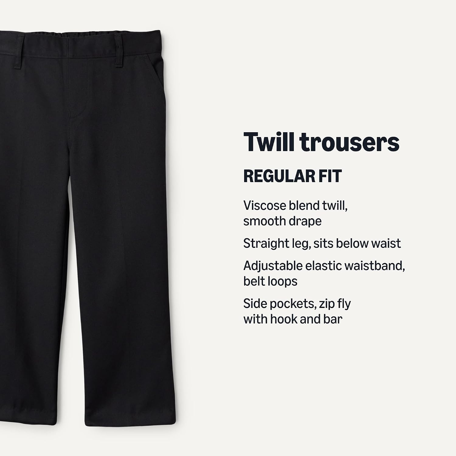 Detalle 2 de Amazon Essentials Boys' School Uniform Trousers – Pack of 2