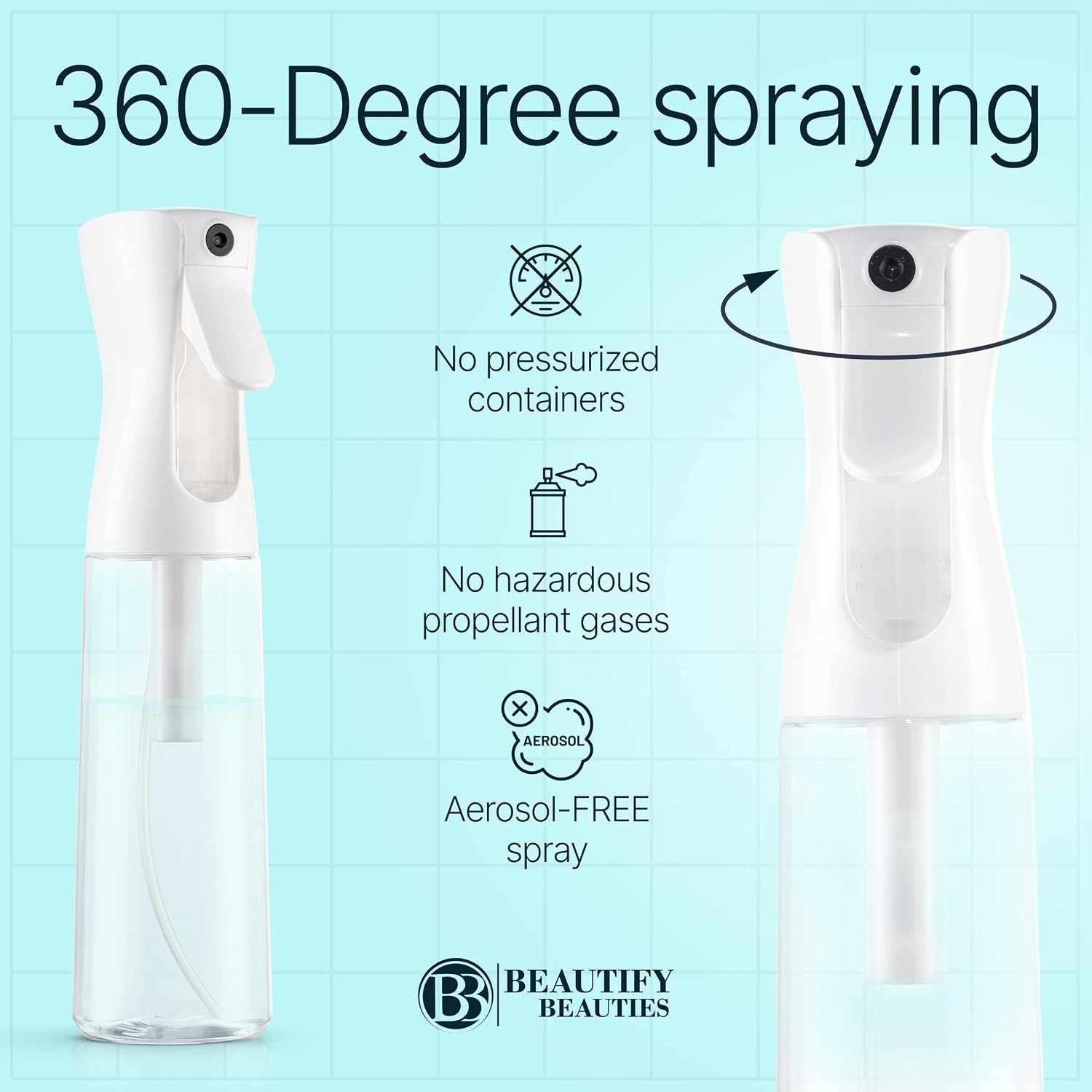 Thumbnail 6 de BeautifyBeauties Spray Bottle For Hair — Continuous Mister, 16.9oz/500ml