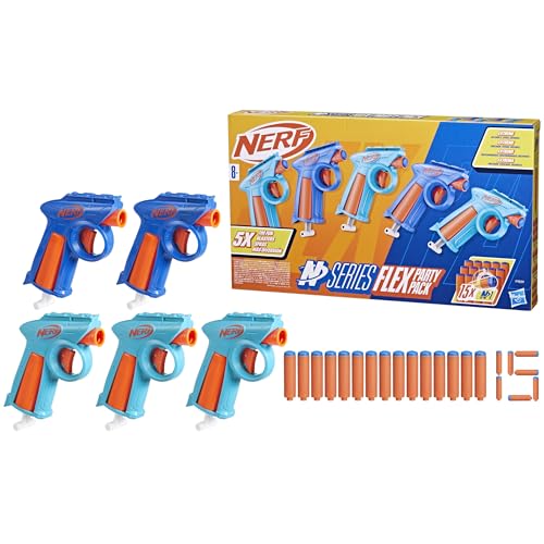Hasbro Nerf N Series Flex Party Pack 5 — Lanzadores y 15 dardos 🎯