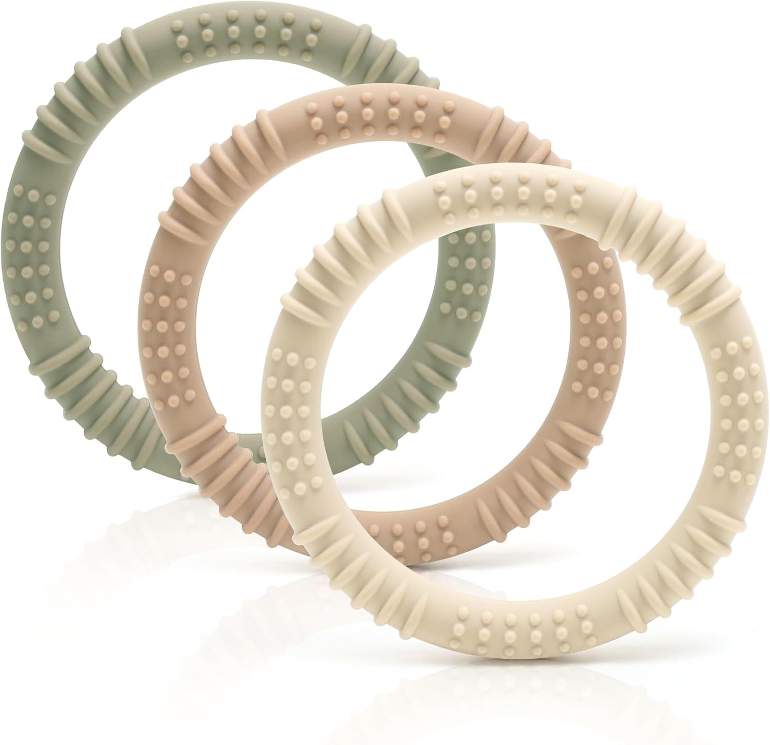 Detalle de Anneau de dentition bébé silicone lot de 3