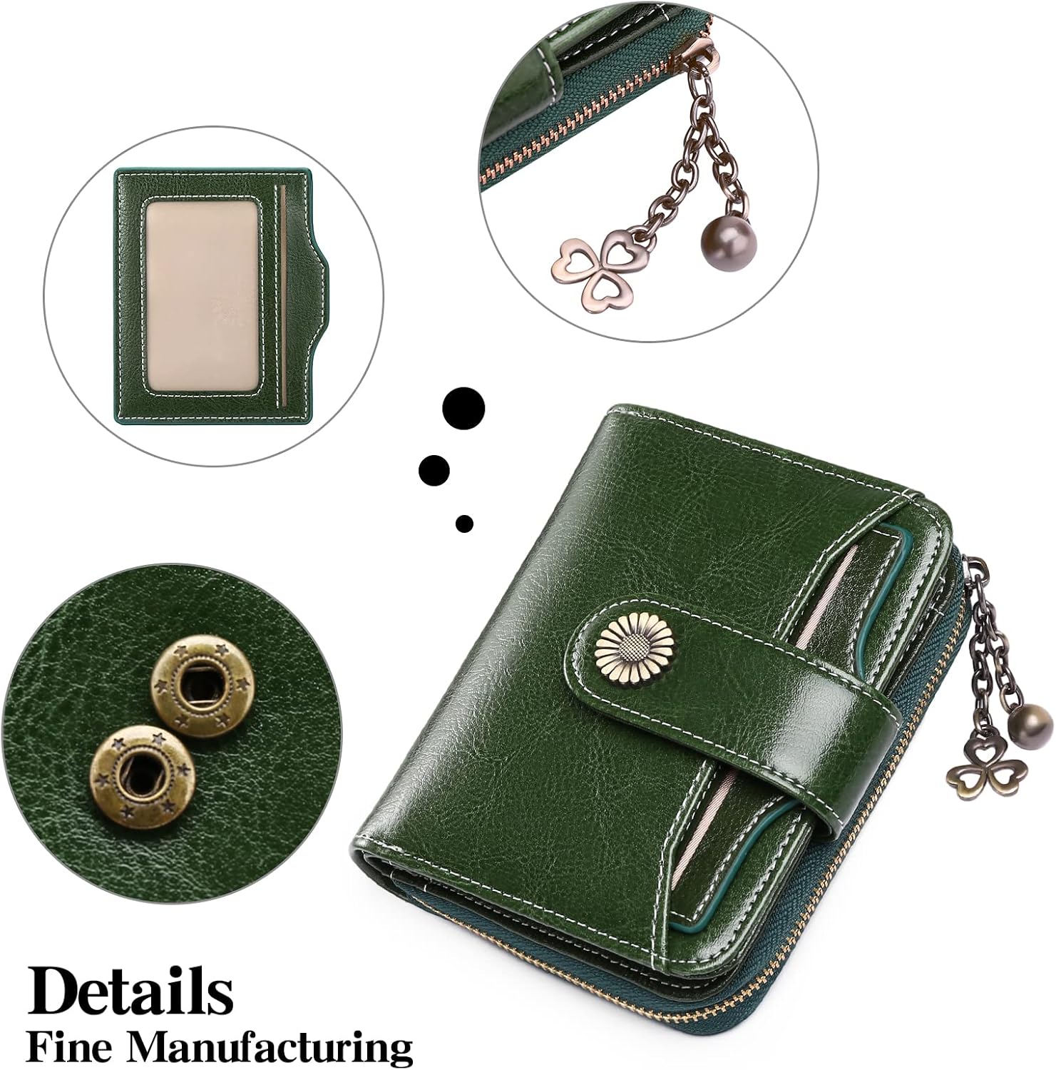 Thumbnail 4 de SENDEFN women’s genuine leather small bifold wallet with RFID protection