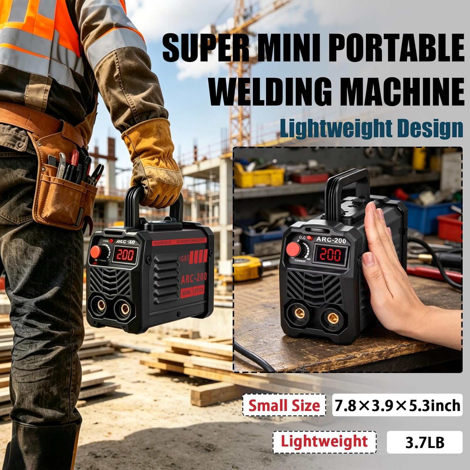 Detalle de Hpoouo 200Amp Stick Welder 110V with 20 rods