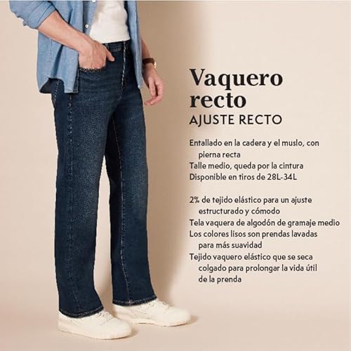 Thumbnail 1 de Amazon Essentials Pantalón vaquero recto 40W/30L 👖