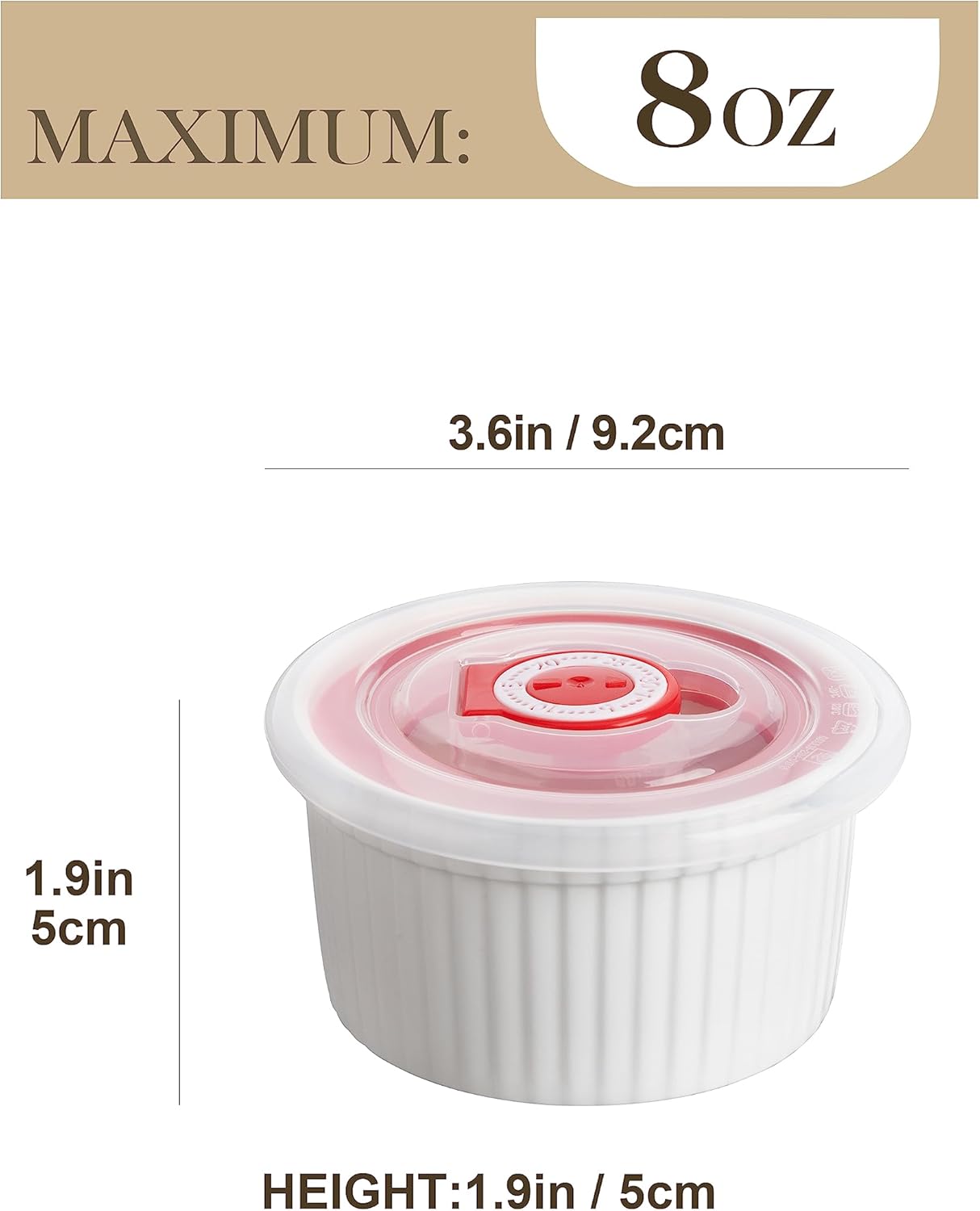 Thumbnail 1 de MALACASA ramequines porcelana 8 oz tapas