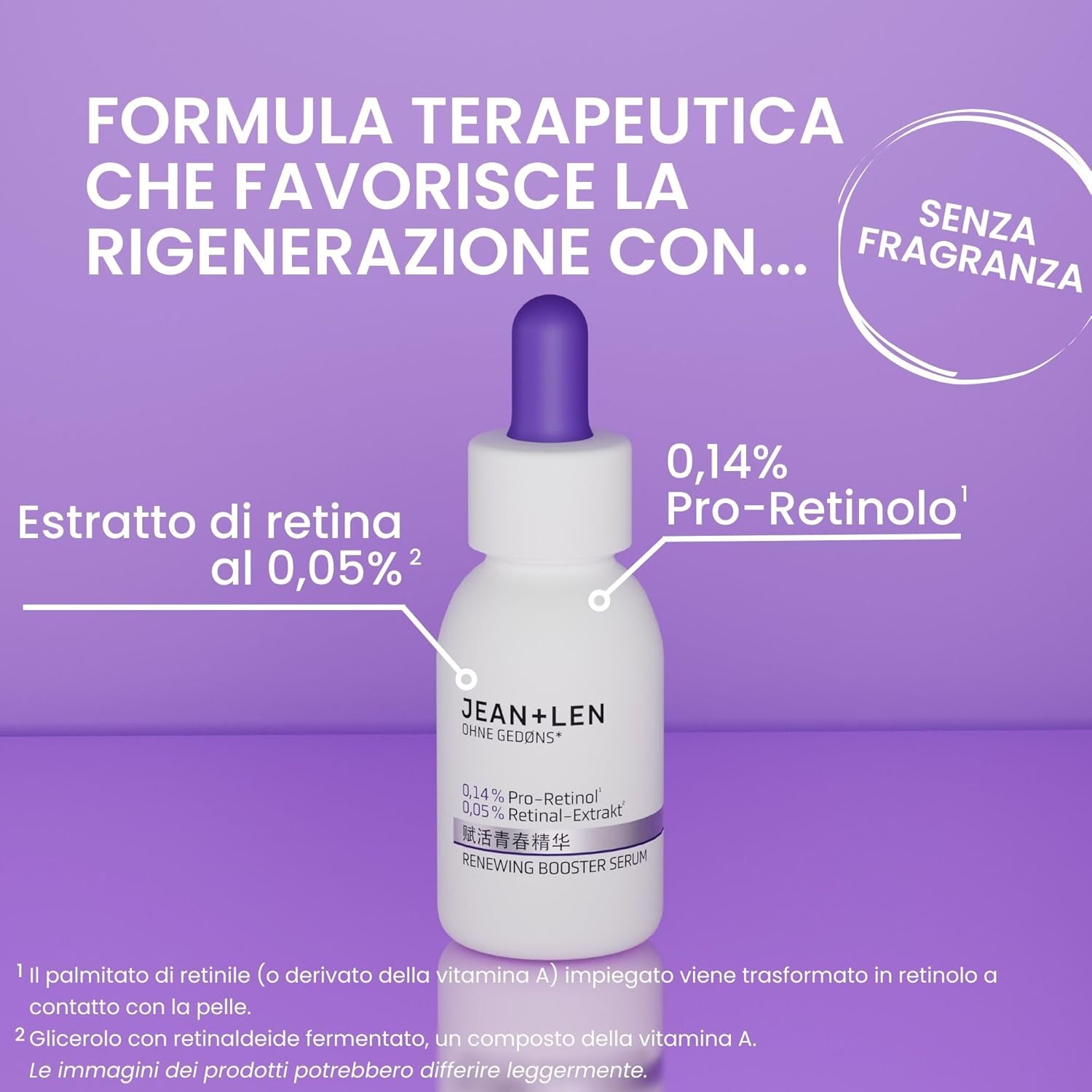 Detalle 2 de Jean & Len Renewing Booster Serum: booster anti-età per tutti i tipi di pelle, 30 ml