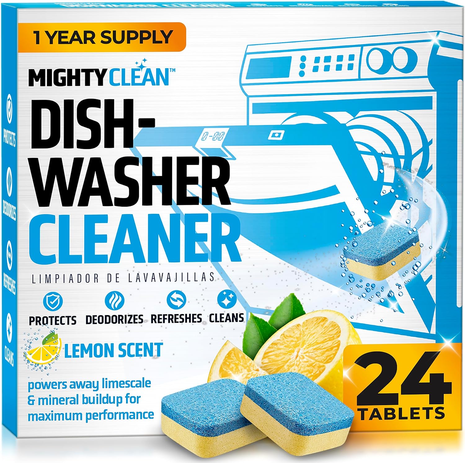 Detalle de Dishwasher Cleaner Tablets, 24-Pack