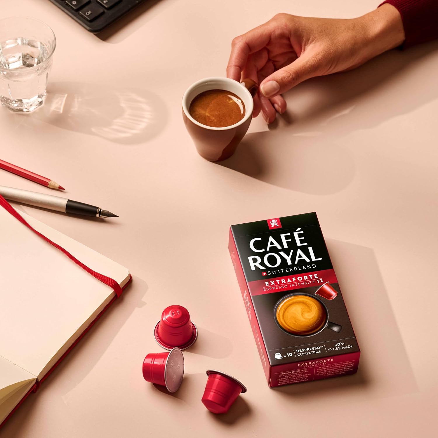 Thumbnail 3 de Café Royal Extraforte – Nespresso®-kompatible Kaffeekapseln, 100 Kapseln, 100% Arabica, Dunkle Röstung, Intensität 12/12