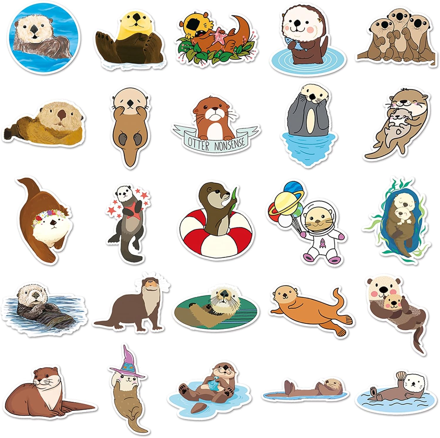 Thumbnail 1 de Eurasian River Otter Aufkleber für Laptop – 50 Stück wasserdicht & vielseitig einsetzbar
