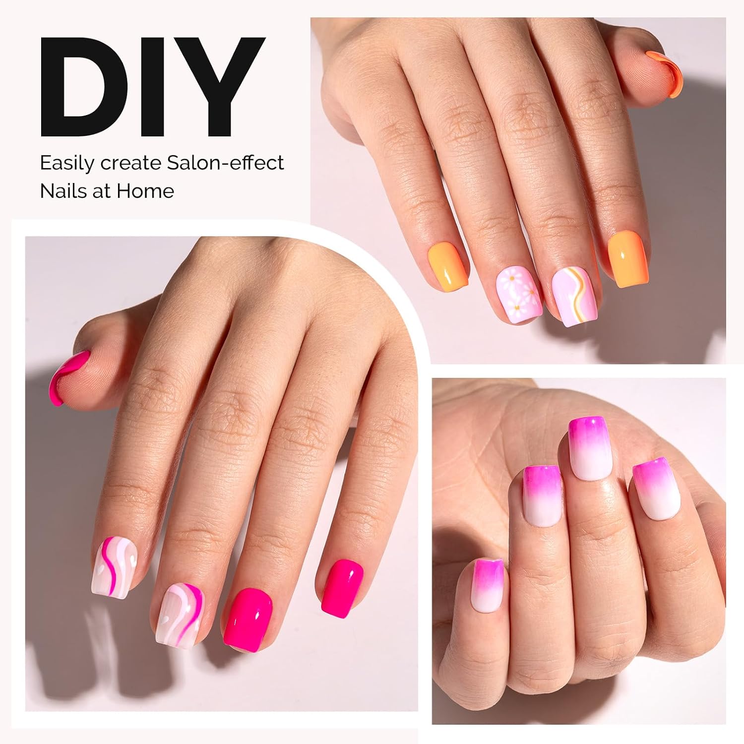 Thumbnail 6 de MelodySusie Extra Short Square X Nail Tips (600 Pcs, 15 Sizes) Clear Pre-Shaped Press-On Tips for DIY Extensions & Salon Use