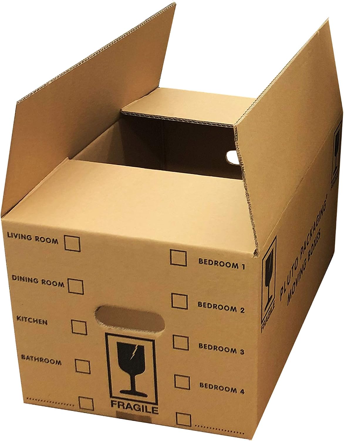 Detalle 2 de Pluto Packaging 10 Quality Strong 44L Packing Boxes (47cm x 31.5cm x 25cm)