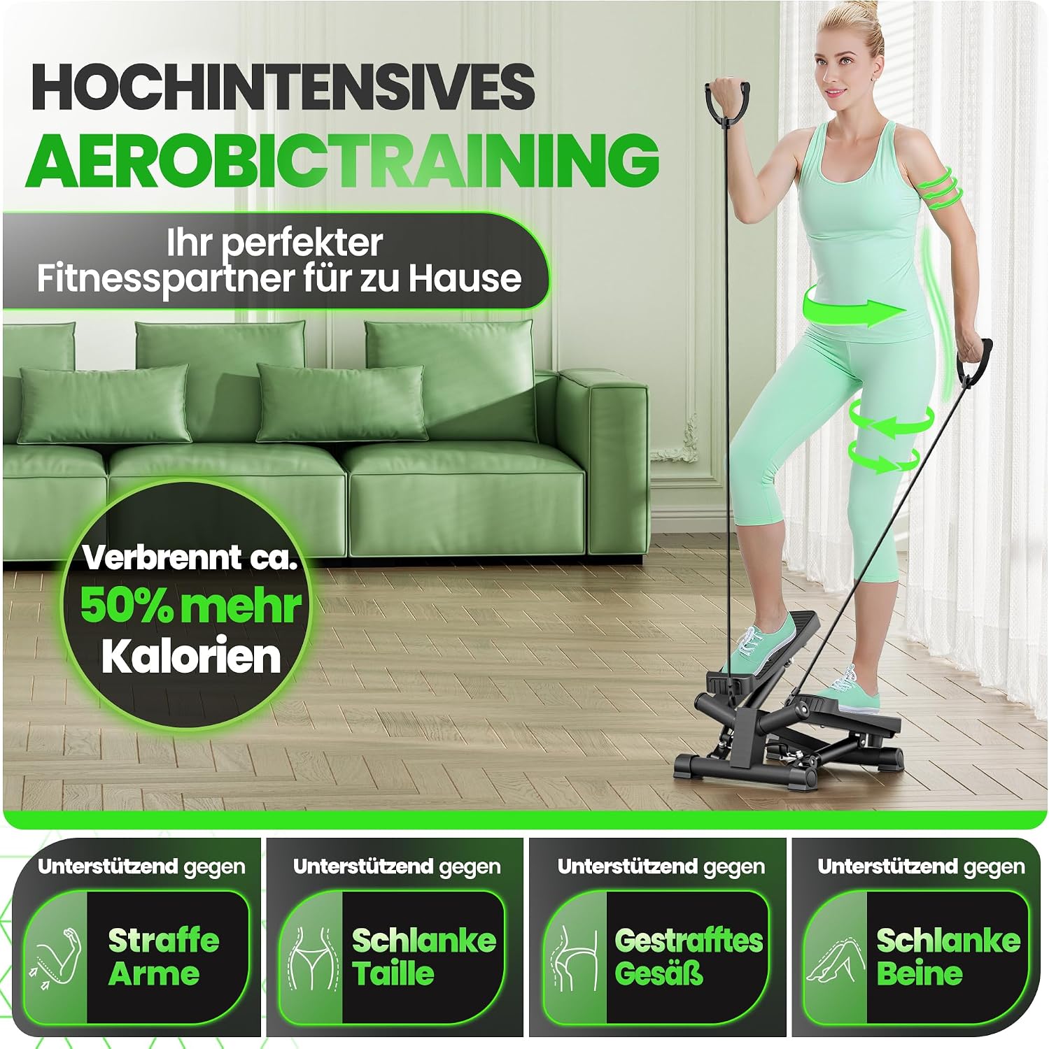 Thumbnail 2 de Ultrasport Stepper Ministepper 2 in 1 für Zuhause