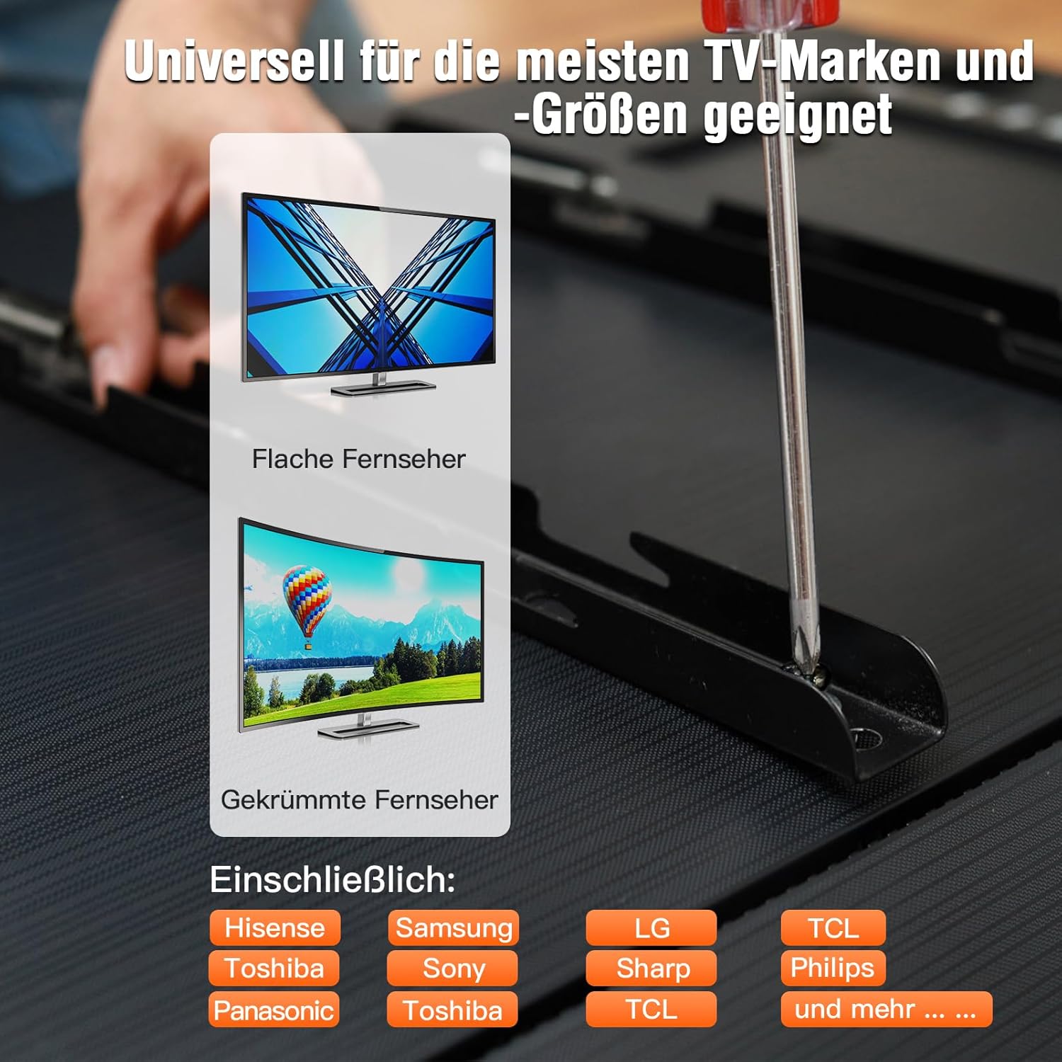 Detalle de ELIVED Universal VESA Schrauben Set für TV-Montage – Komplettes Hardware-Kit für die meisten TVs bis 80 Zoll