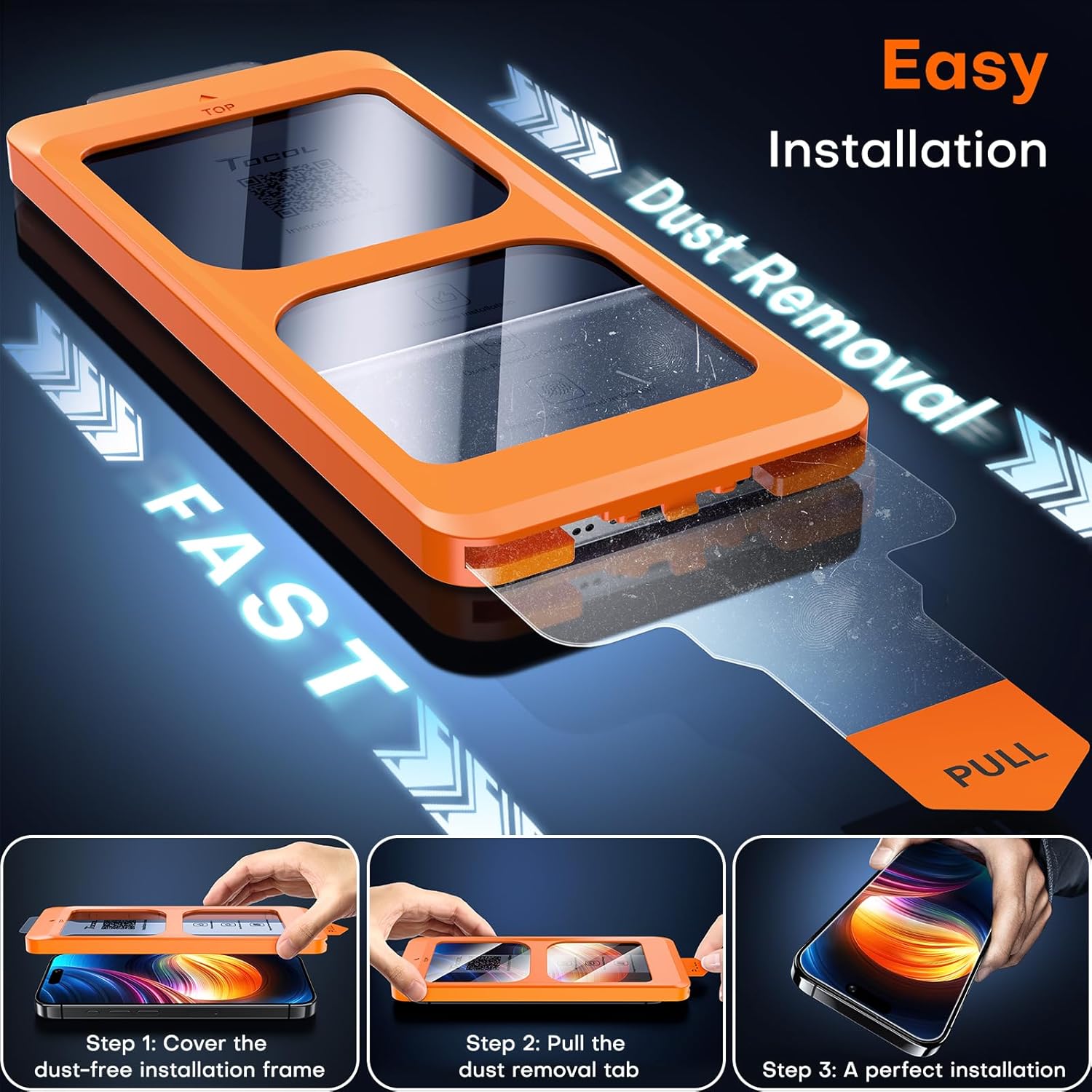 Thumbnail 1 de TOCOL iPhone 16 Screen Protector 6.1-inch
