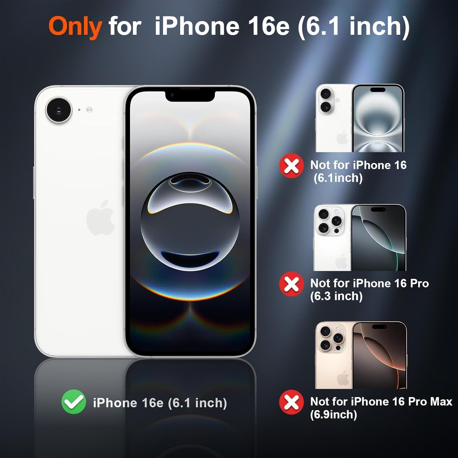 Detalle 2 de OLEPHY Cover iPhone 16e 6,1" trasparente con cordino