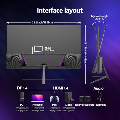 Thumbnail 6 de Gawfolk Gaming Monitor 27" QHD 120Hz display