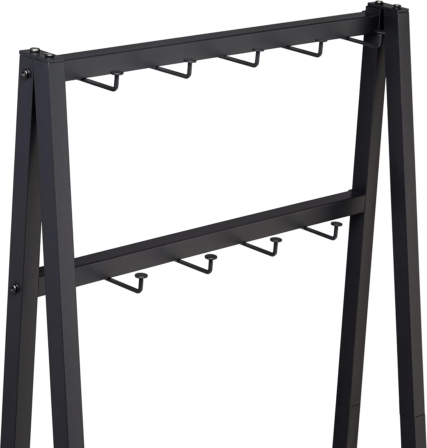Detalle 2 de Amazon Basics Appendiabiti a 9 ganci con scarpiera e 2 ripiani, Nero, 65 x 33 x 170.1 cm
