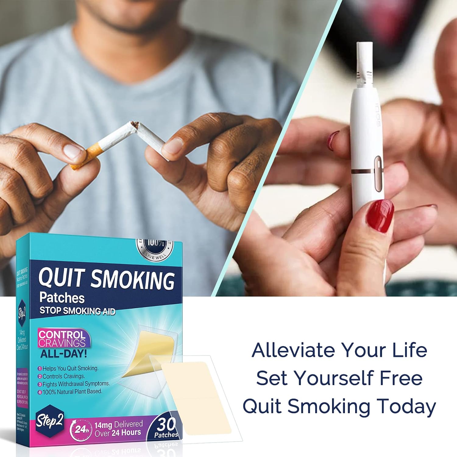 Thumbnail 6 de Step 2 Quit Smoking Patches (14mg) – 30 Count for 8–10 Week Quit Plan
