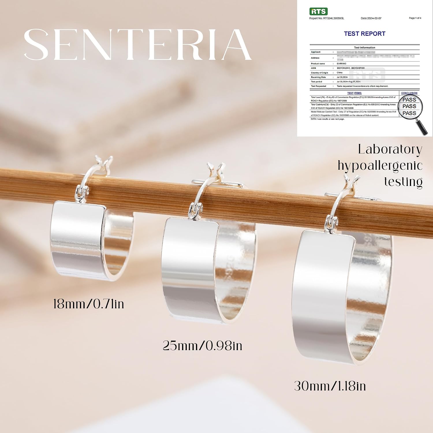 Detalle 2 de Chunky Gold Hoop Earrings, 14K Gold-Plated