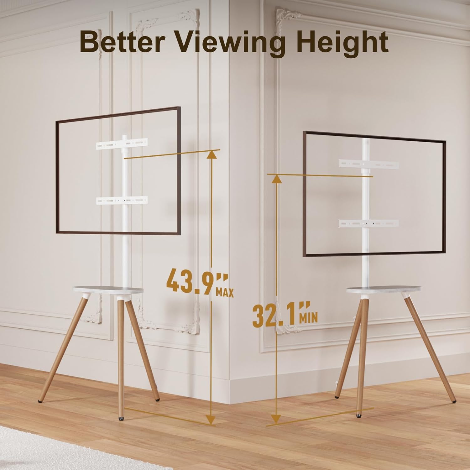 Detalle de ECOTINY Tripod Easel TV Stand 43–65"