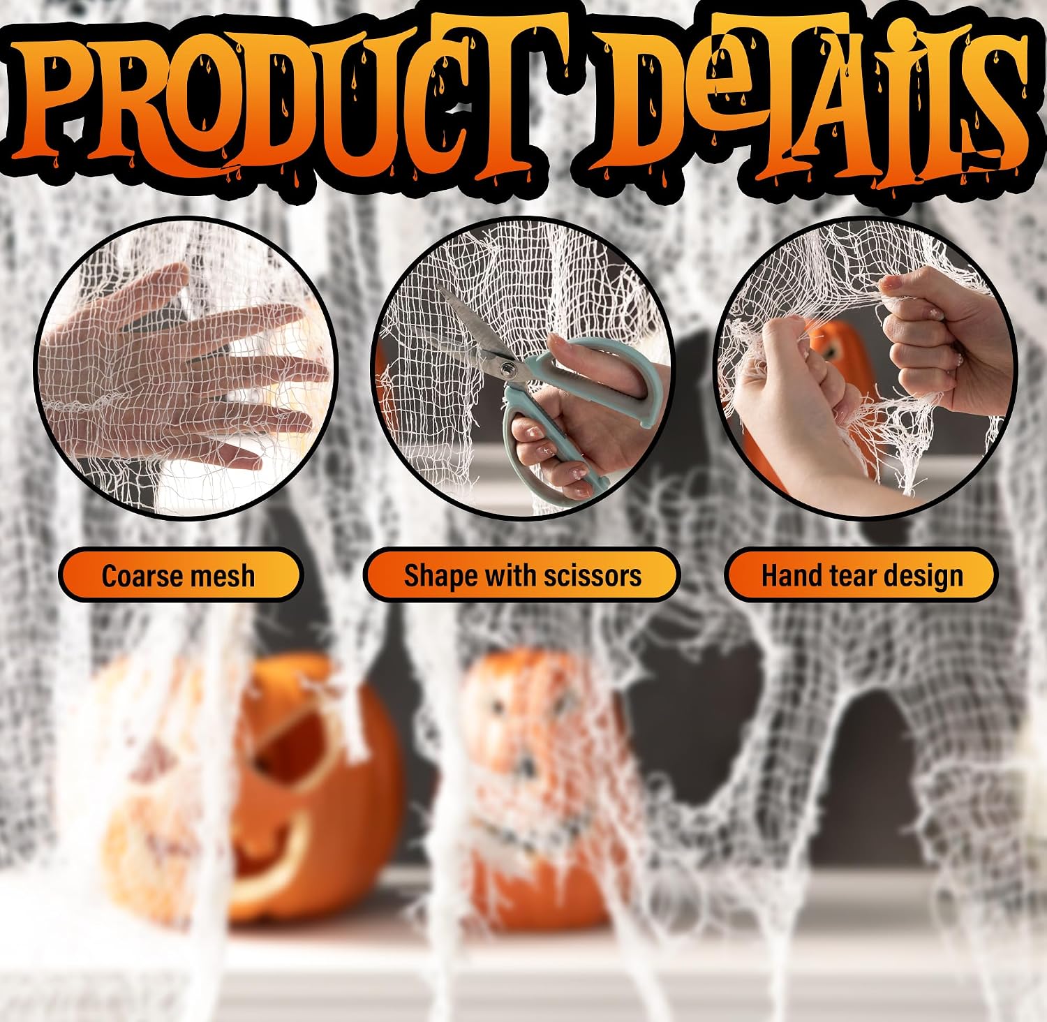 Thumbnail 2 de Creepy Cloth Halloween Decoration, 200 x 59 Inches