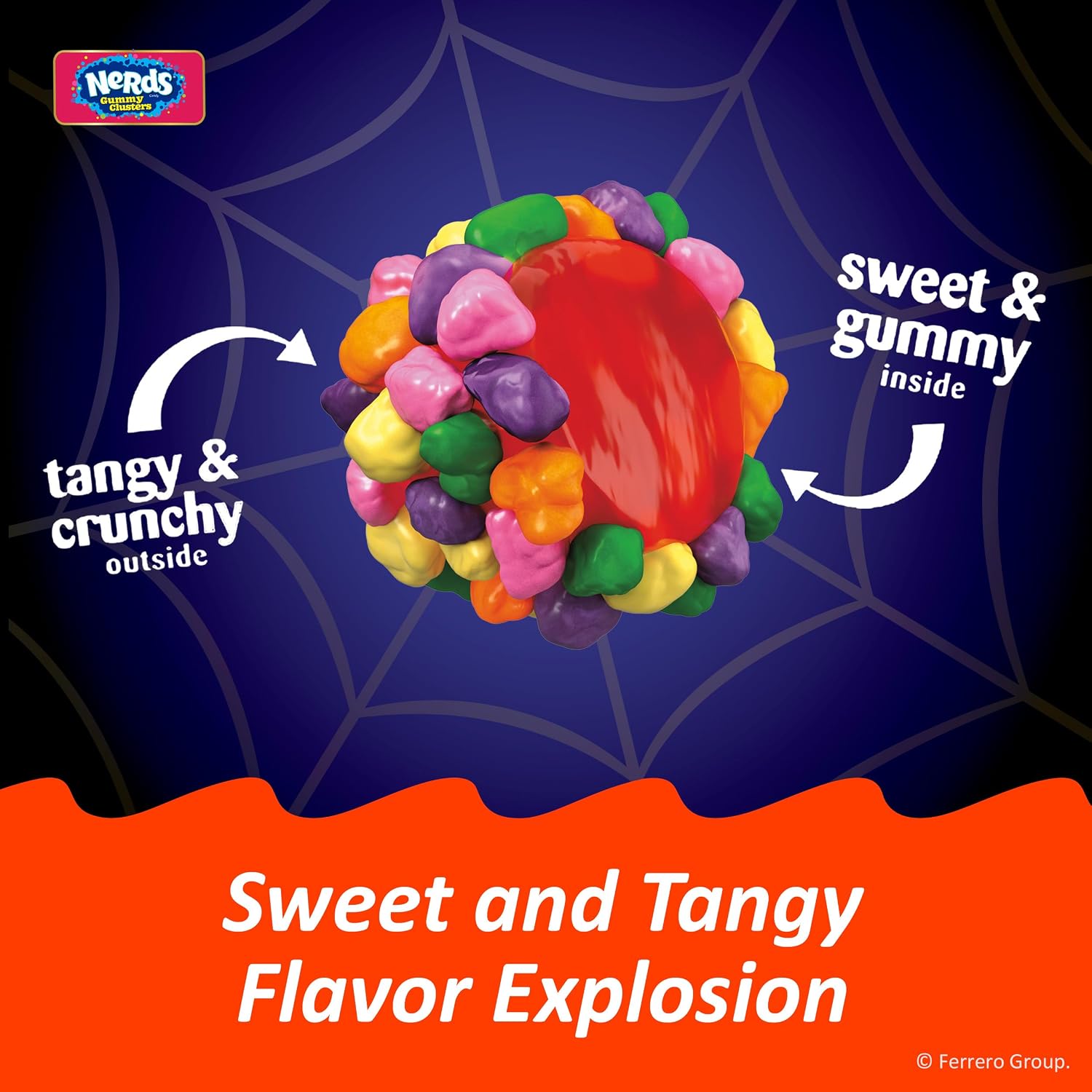 Detalle de Kinder Bueno & NERDS Gummy Clusters Halloween Variety Pack, 60 Pieces