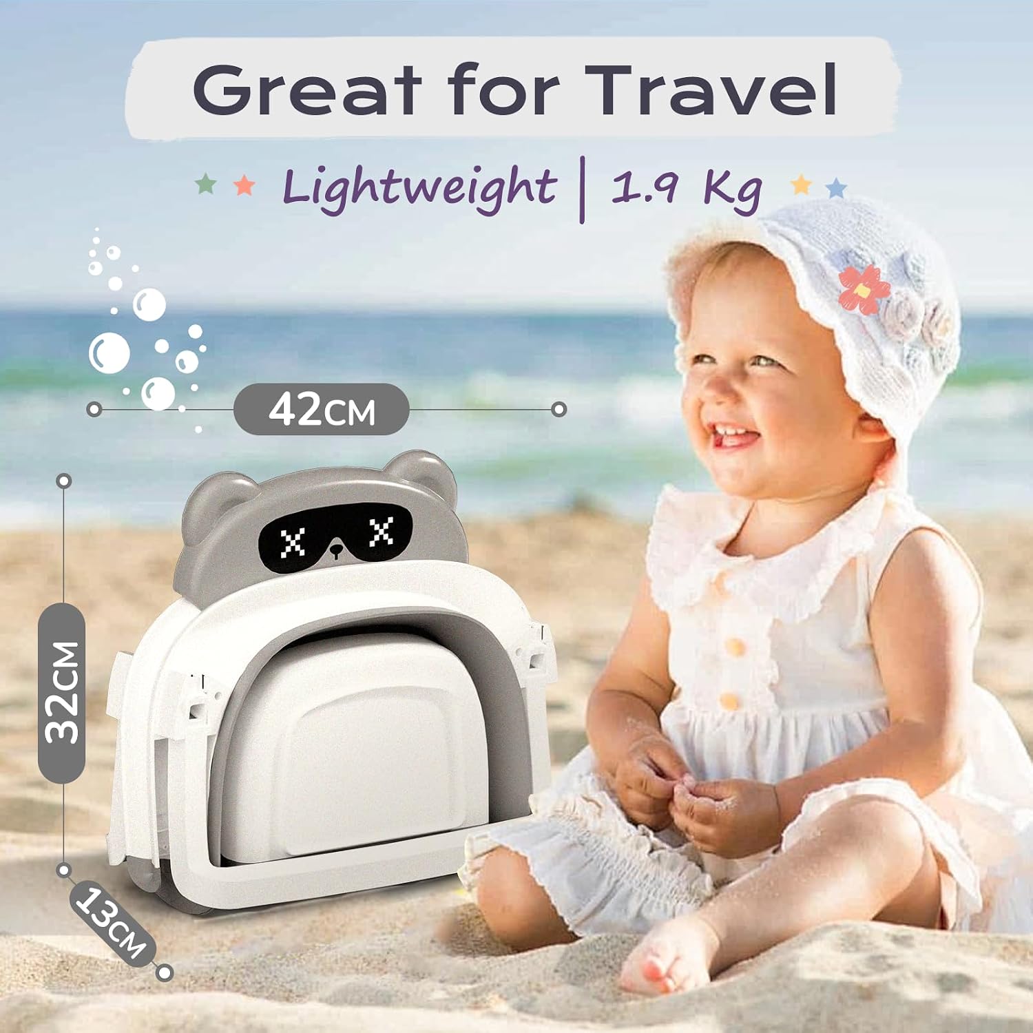 Thumbnail 2 de COOSEYA Baby Badewanne Grau 0–18 Monate