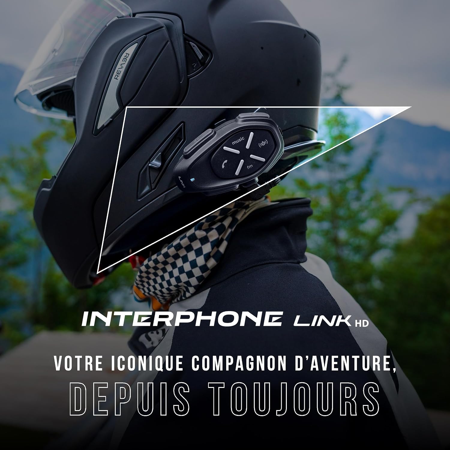 Detalle 2 de Interphone Link HD Mono – Intercom Moto avec Bluetooth 4.2, autonomie 20 h et IP67