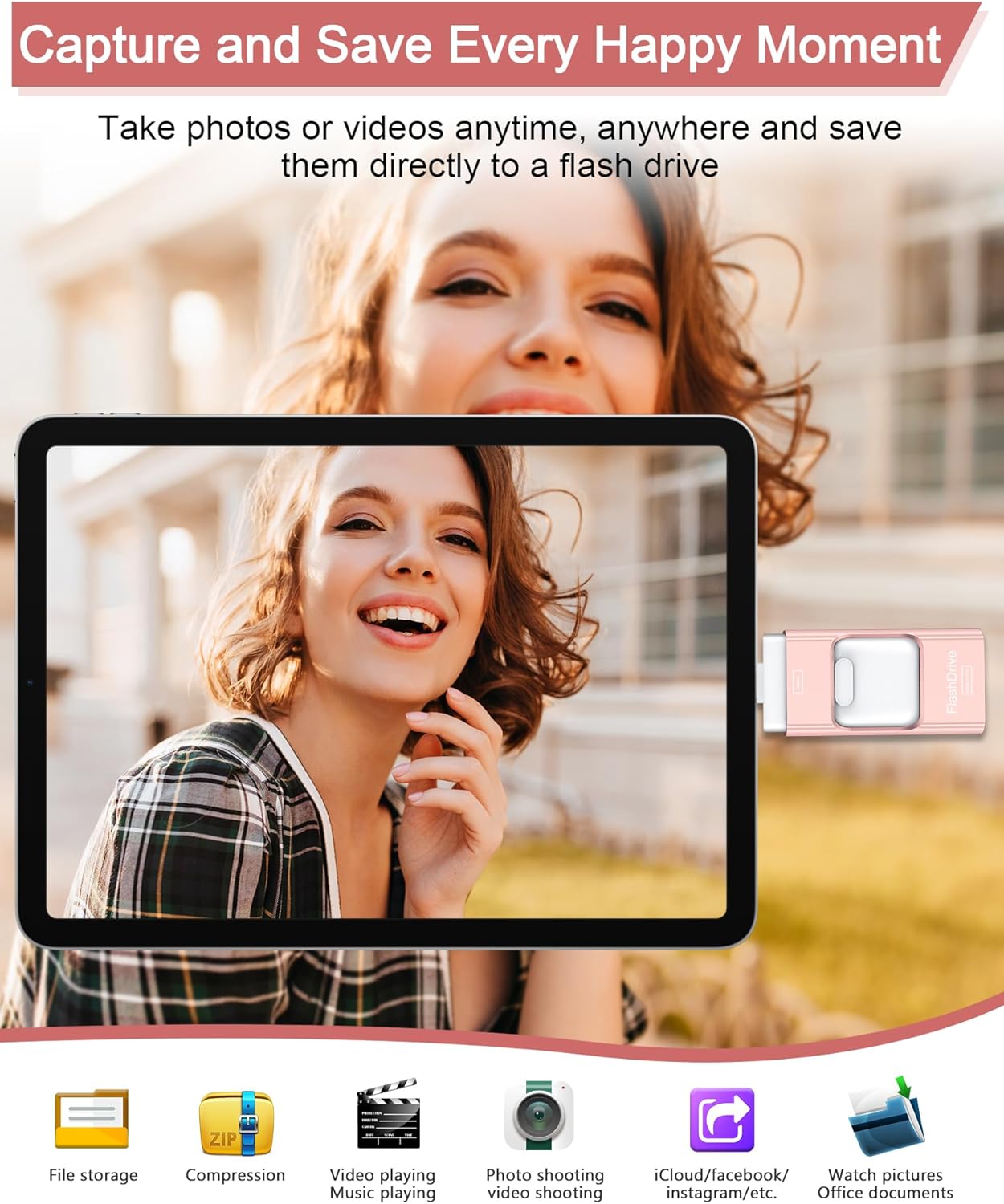 Thumbnail 6 de ZARMST USB Stick 256GB 4-in-1 3.0 High Speed Photostick