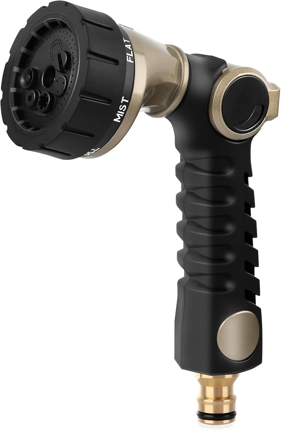 RESTMO Gartenbrause Metall Heavy Duty – robuste Hochdruck-Gartenspritze mit 7 Strahlmustern