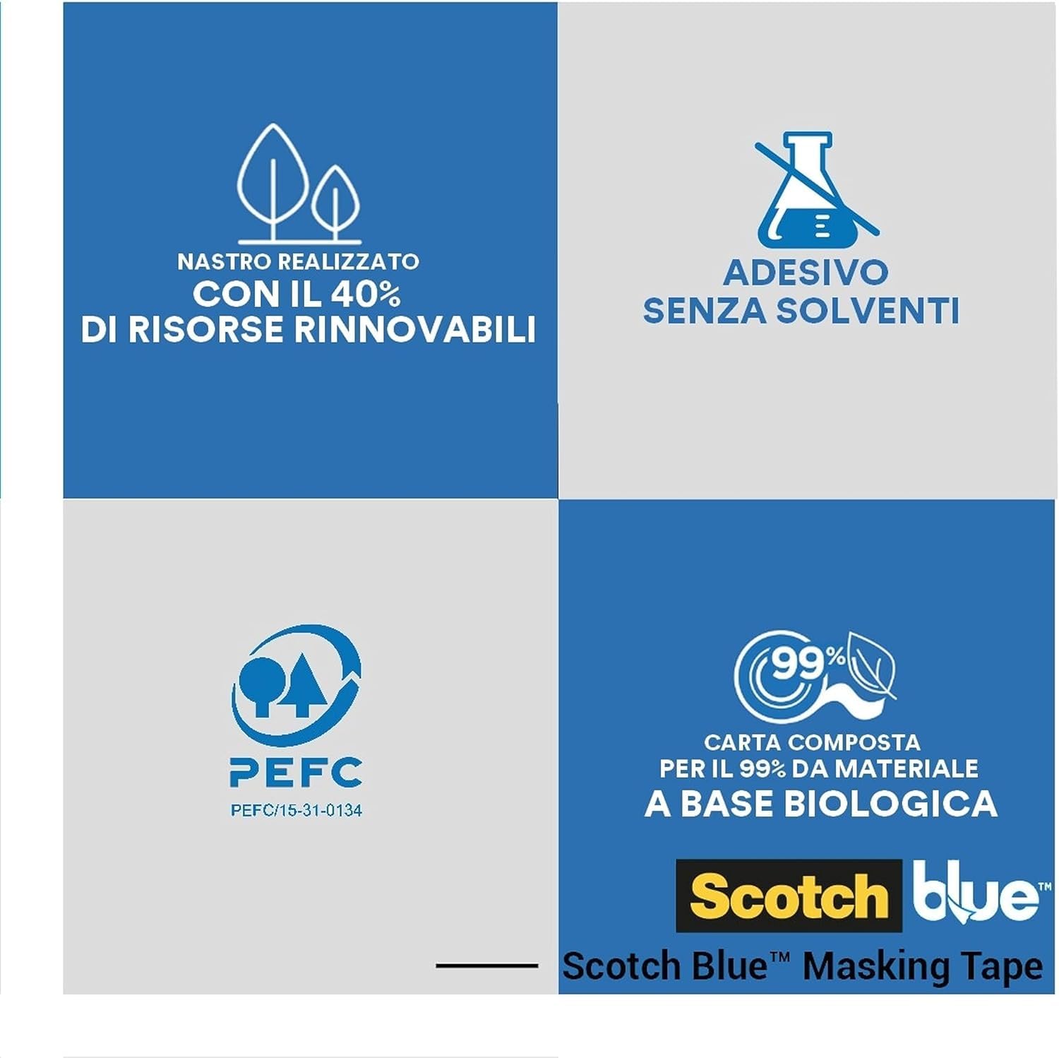 Detalle 2 de ScotchBlue Nastro di Mascheratura Multisuperficie – 4 Rotoli (36 mm x 41 m) per Pittura e Decorazione