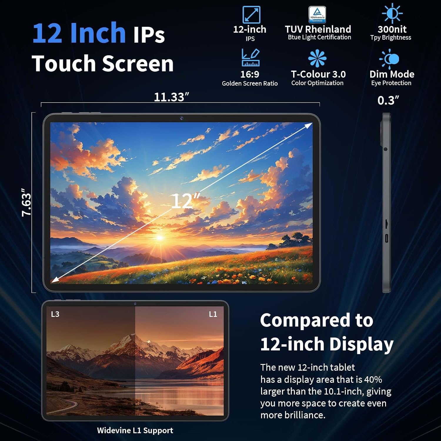 Detalle 2 de YLEEBG Android tablet, 12-inch