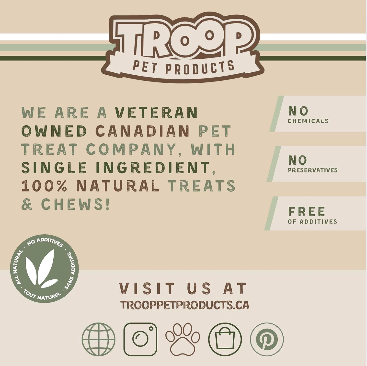 Detalle de Troop Pet Products Beef Trachea Chew 6-inch