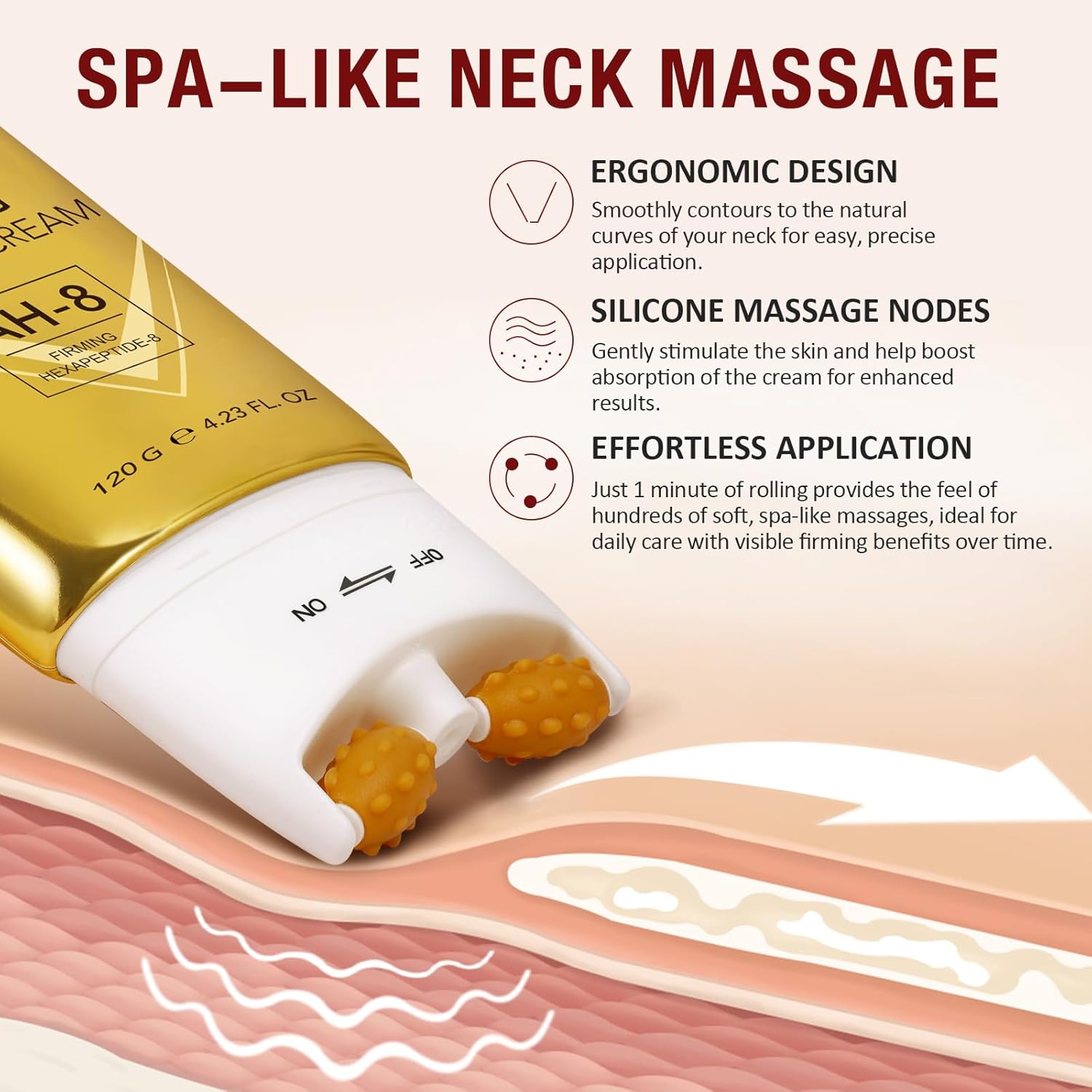 Thumbnail 3 de Crema Rassodante Collo AH-8 con Rullo a 360° – 120 g