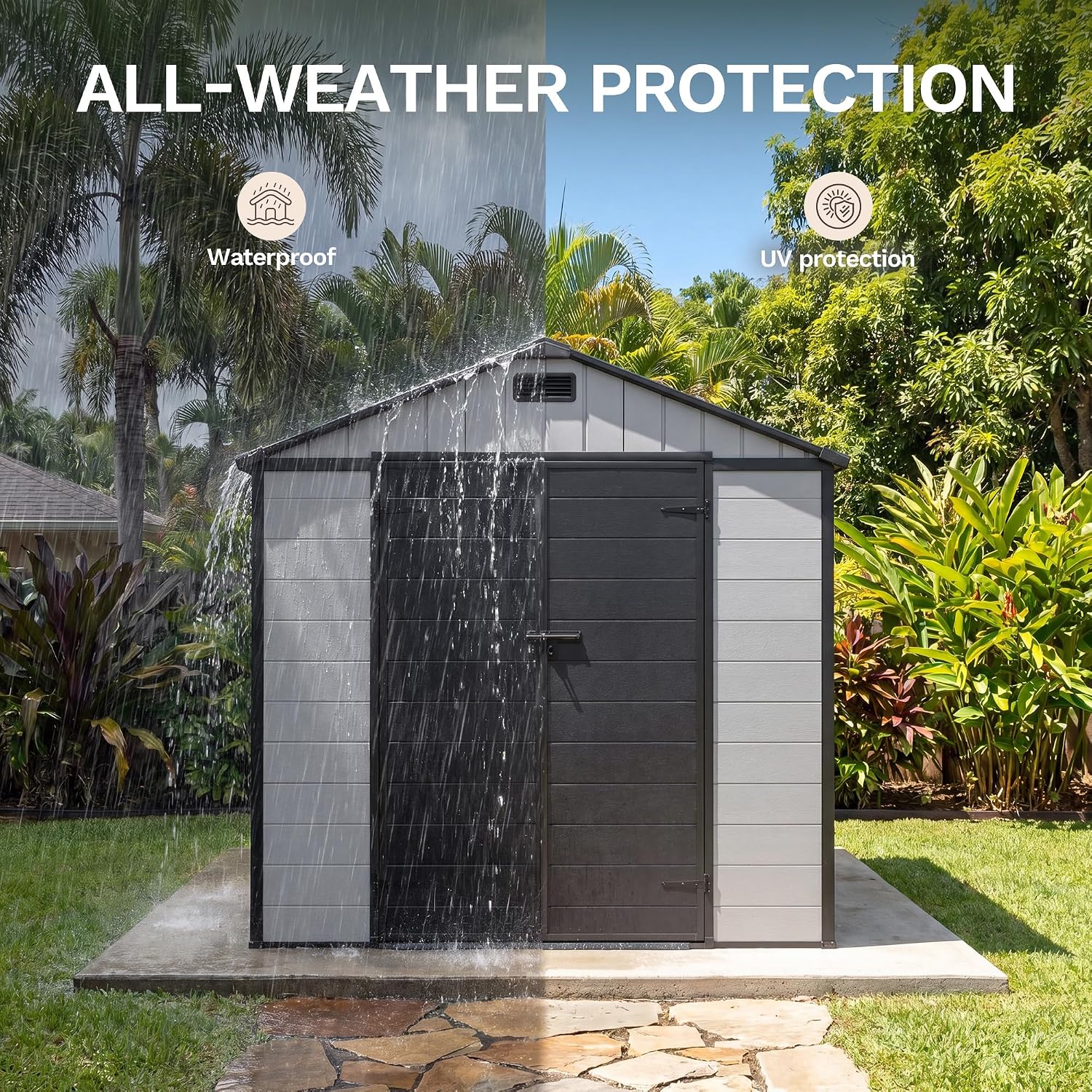 Detalle 2 de Patiowell Resin Storage Shed 8 x 10 ft