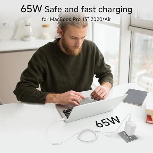 Thumbnail 6 de Chargeur USB-C 65W Kndaa avec GaN II, PD3.0 et PPS — câble USB-C 2 m – Blanc
