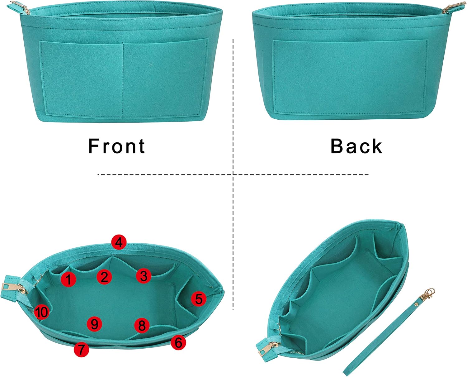 Thumbnail 2 de Soyizom Felt Handbag Organiser Purse Insert (Felt Insert Bag Organiser) – Green (XL)